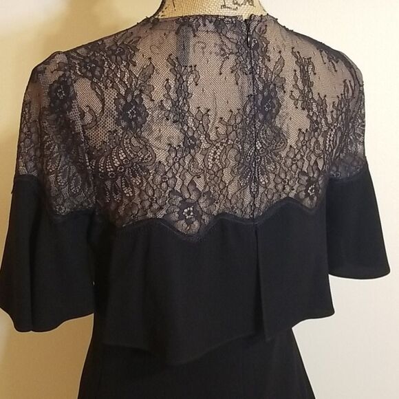 BCBGMaxAzria Women's Black Lacy Rosy Evening Dress XS - Picture 9 of 13